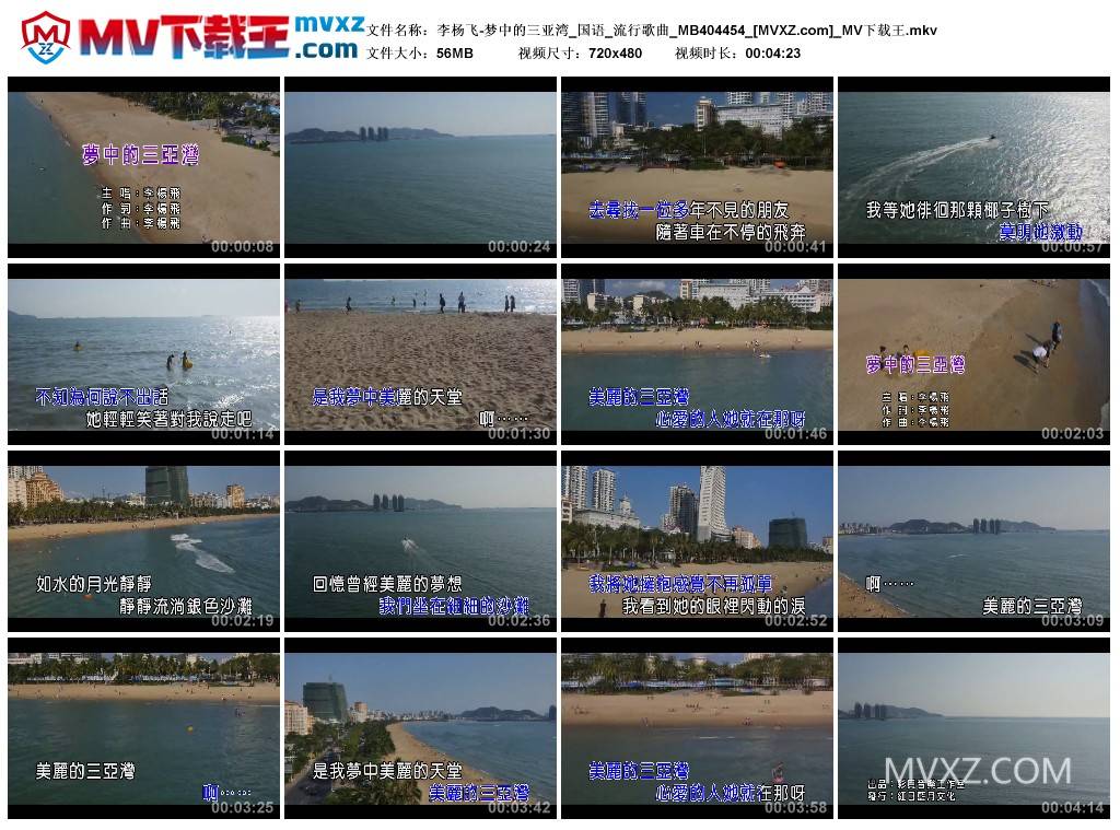 李杨飞-梦中的三亚湾_国语_流行歌曲_MB404454